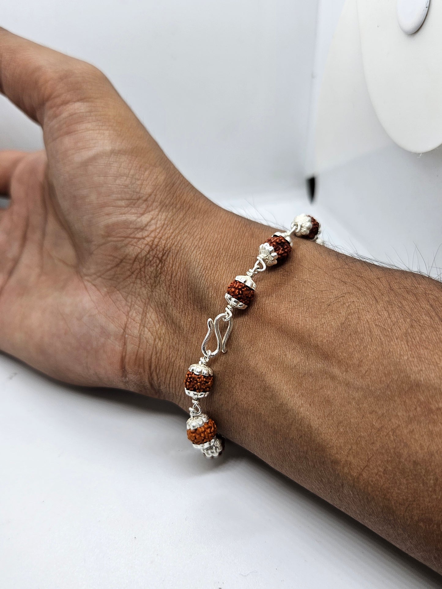Tryambakam pure 925 silver rudraksha bracelet