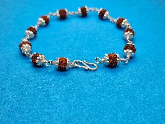 Tryambakam pure 925 silver rudraksha bracelet