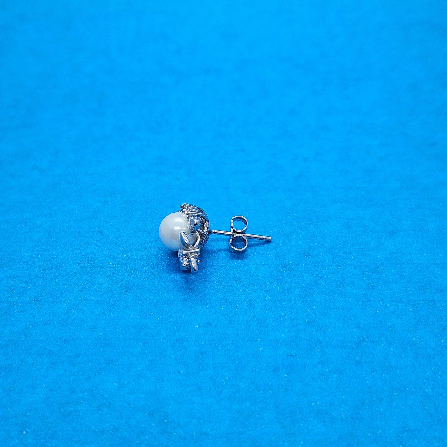 925 silver Moon Pearl Blossom Studs