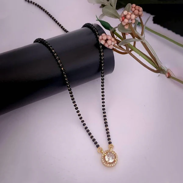 Solitaire Charm Mangalsutra – 18K Gold Plated